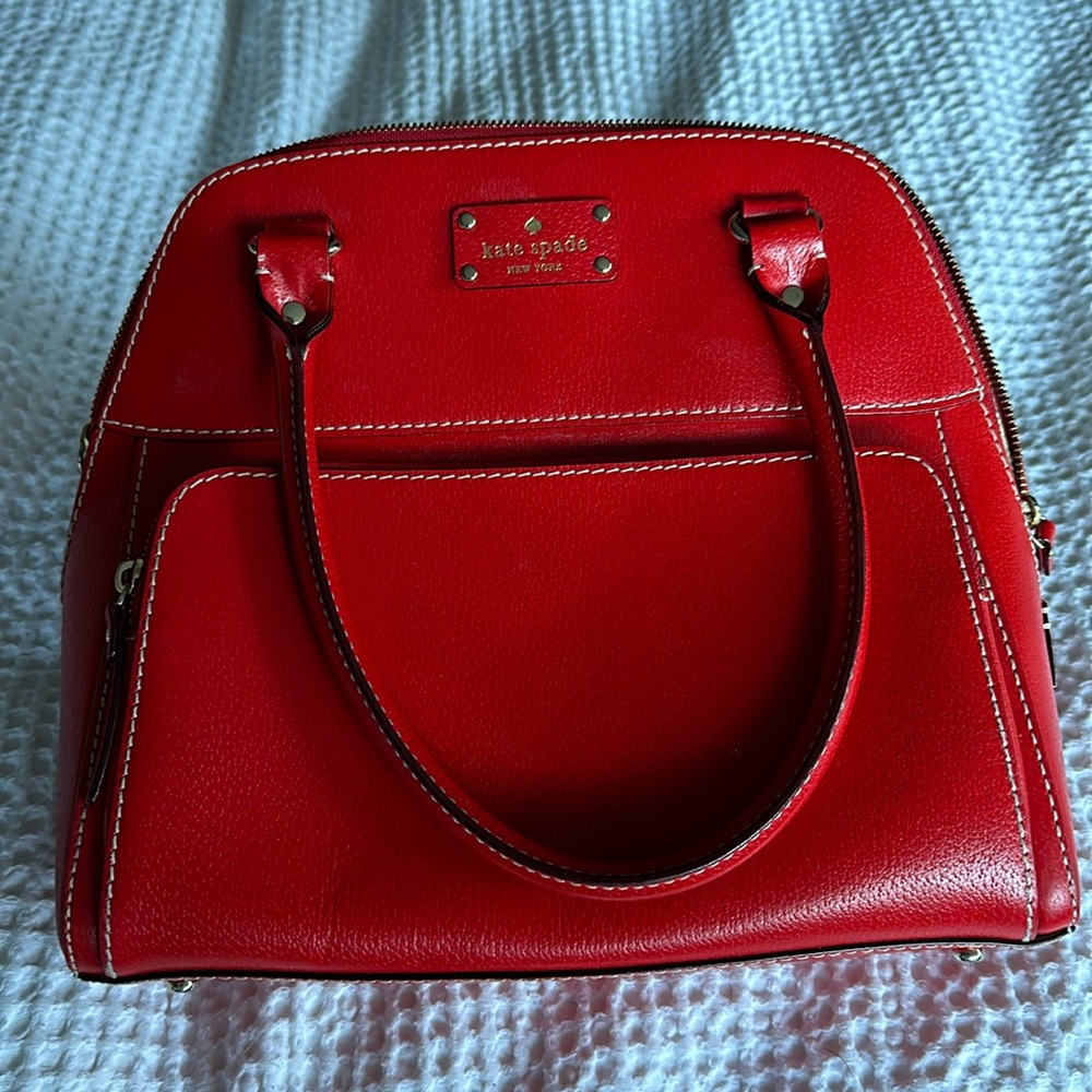 Red Kate Spqde handbag
